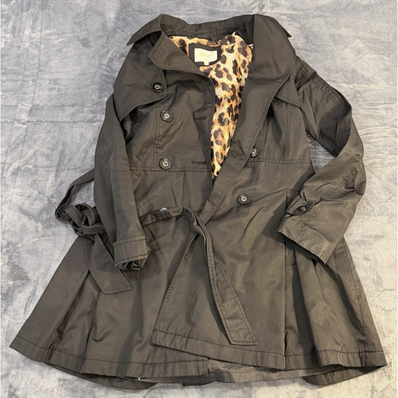 Laundry By Shelli Segal Jackets & Blazers - Laundry by Shelli Segal Double-Breasted Fit & Flare Black Peacoat Size S